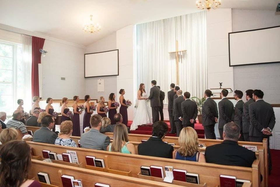 Indoor wedding ceremony