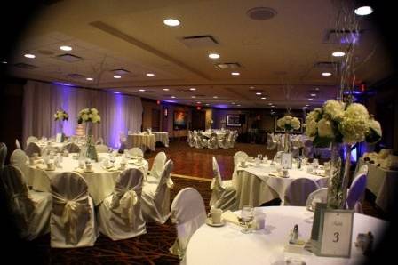 Table set up with centerpiece