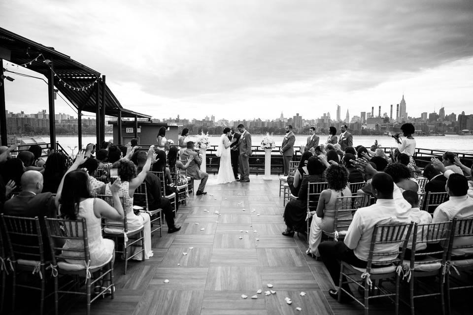 Outdoor wedding ceremony