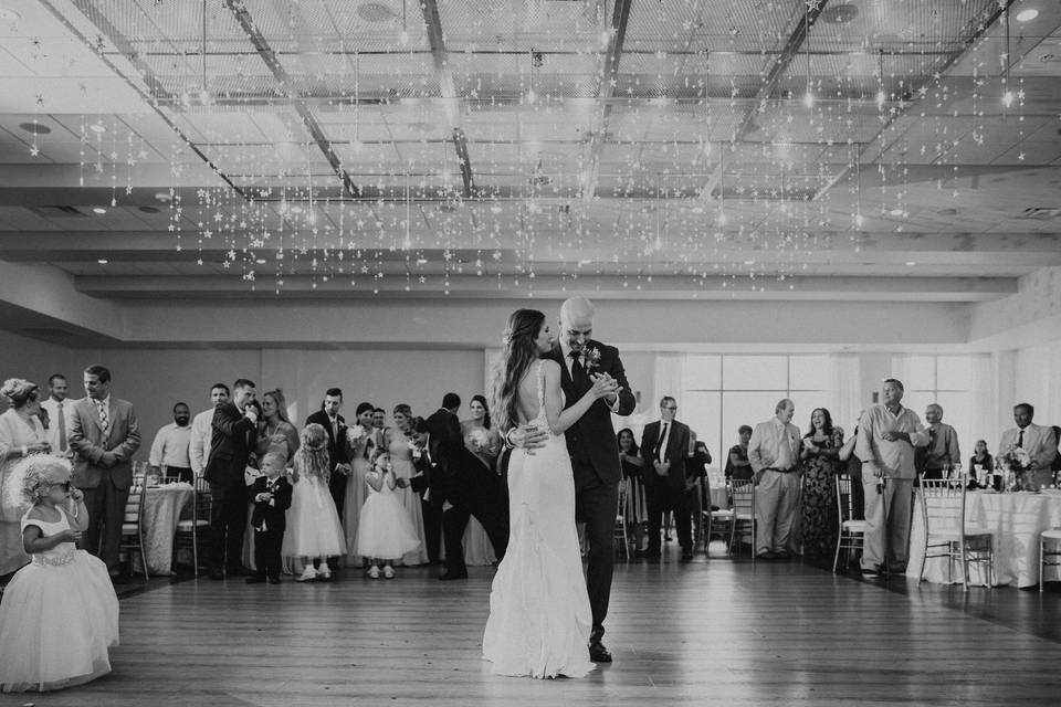 First dance in black and white