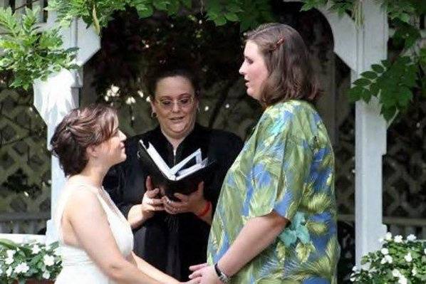 The wedding officiant