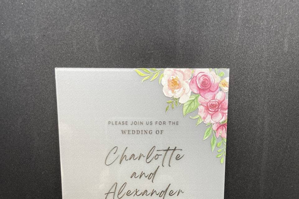 Frosted Acrylic Invitation