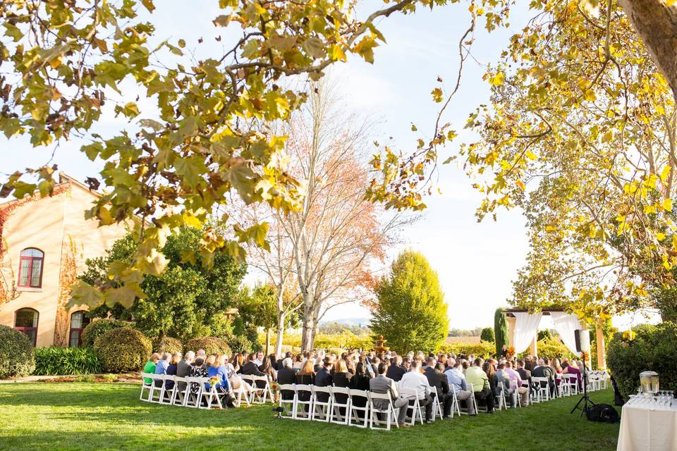 Ceremony under the trees