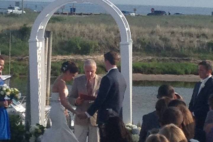 Beach side ceremony