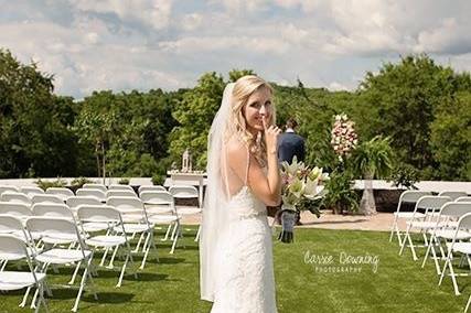 Outdoor wedding setup