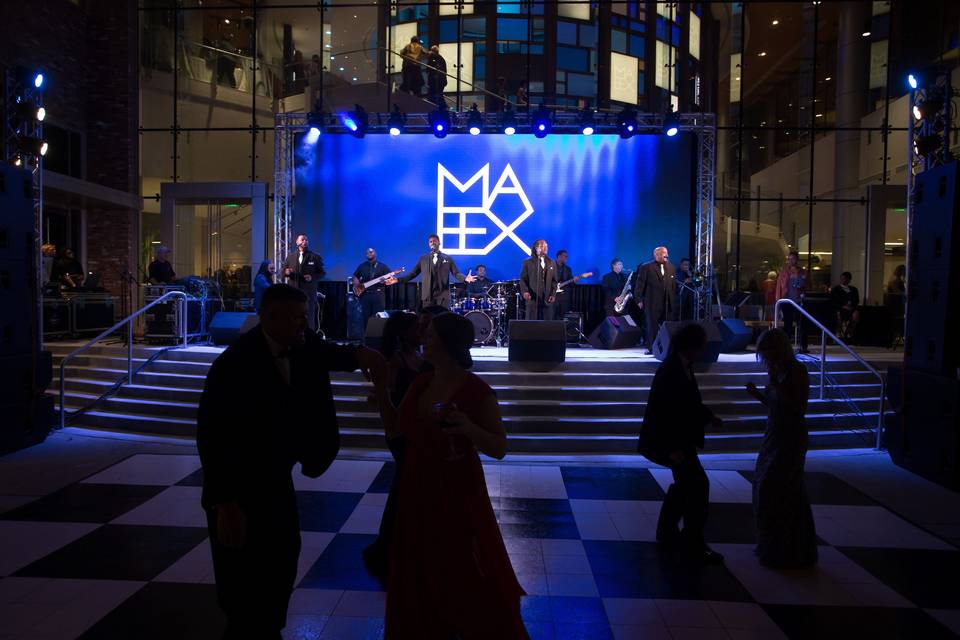 Dance floor in the courtyard