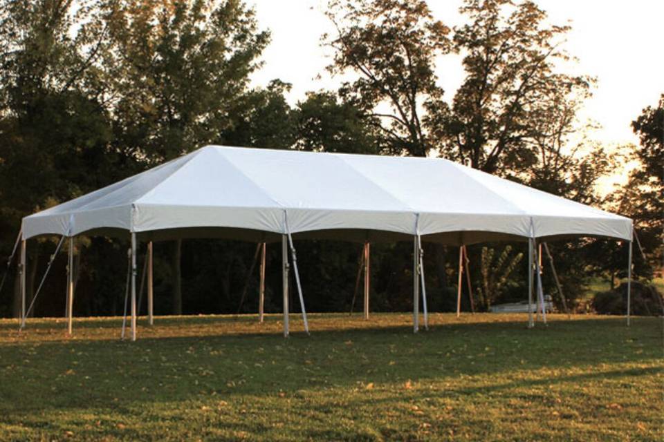 Open-sided pole tent