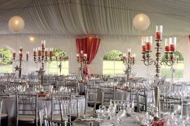 Chic reception setup