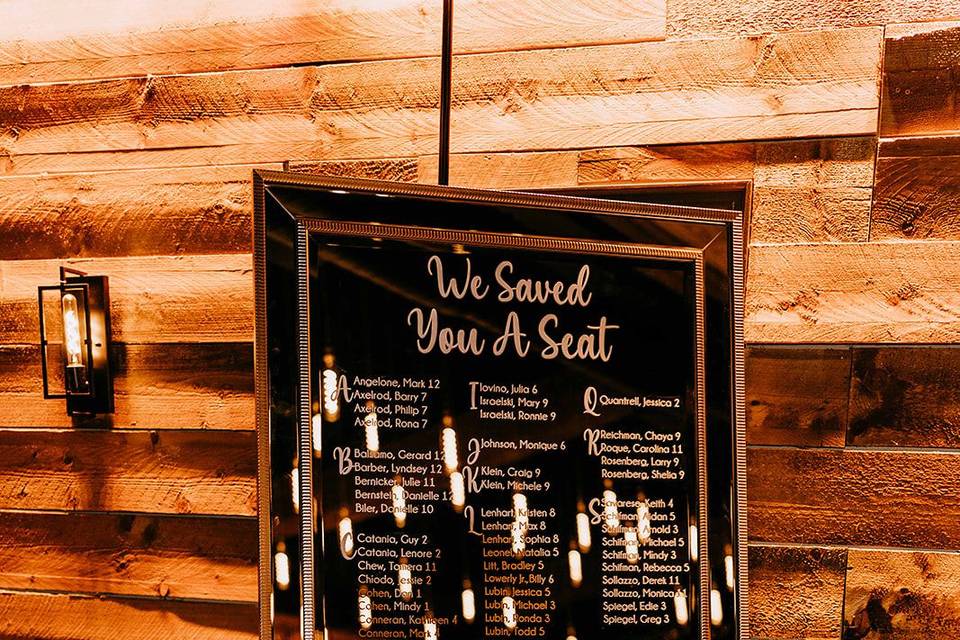 Silver Mirror Seating Chart