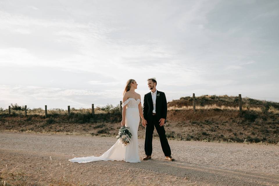 Intimate wedding in Lubbock.