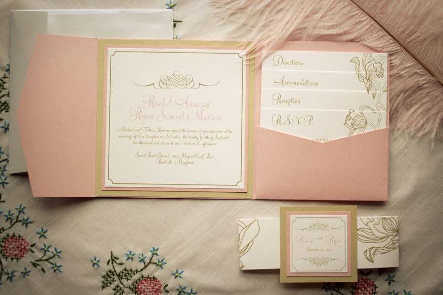 Pink Orchid Invitations