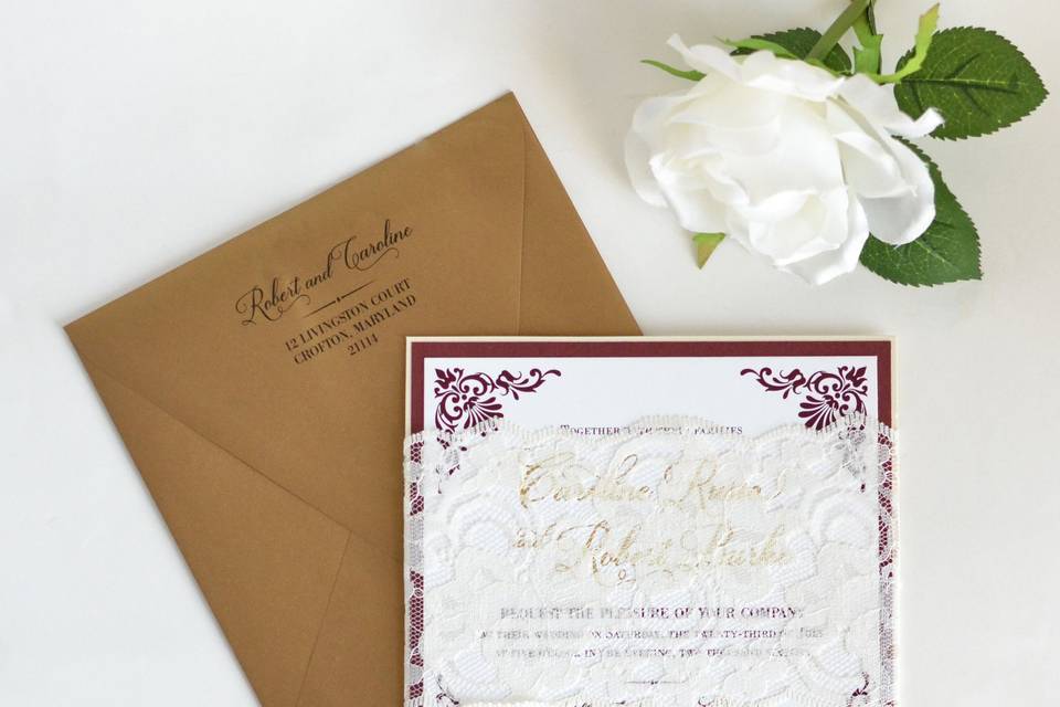 Pink Orchid Invitations