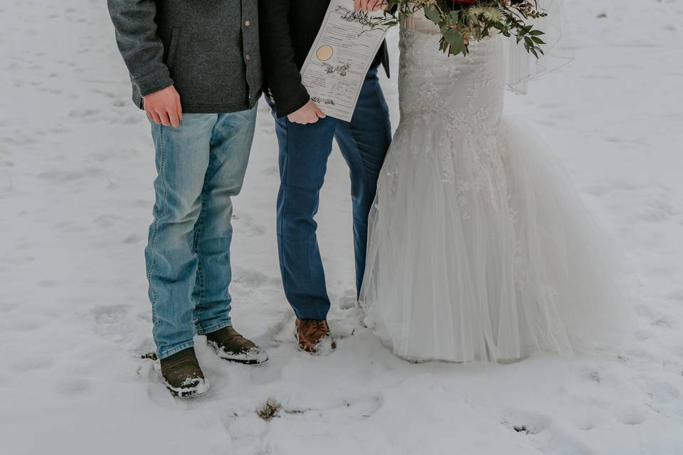 Awe inspiring winter wedding