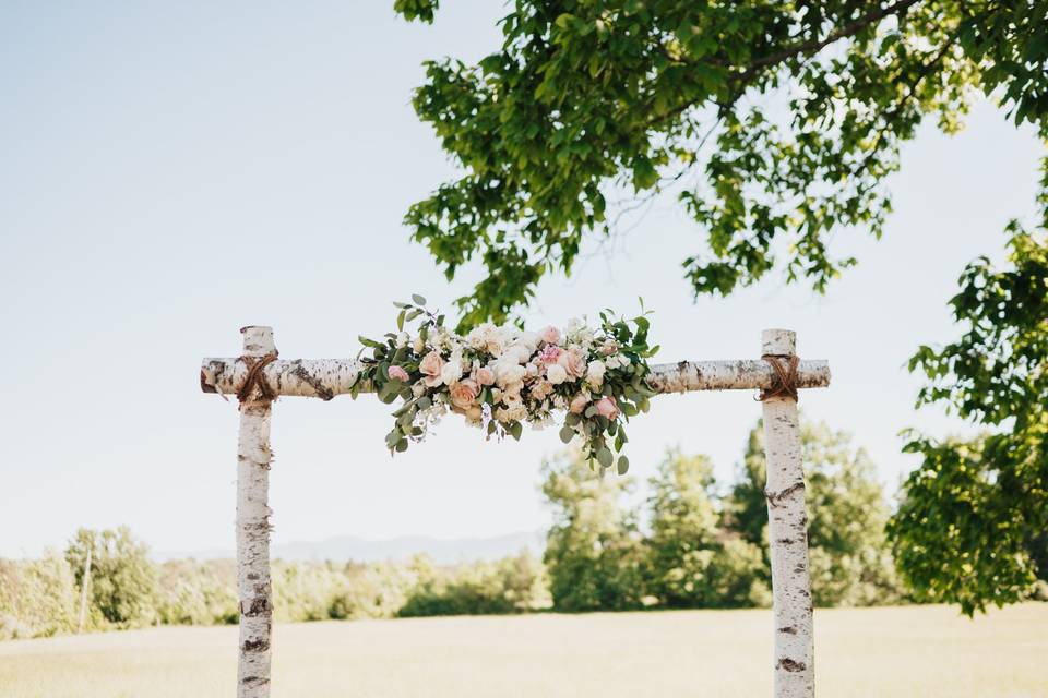 Wedding arch.