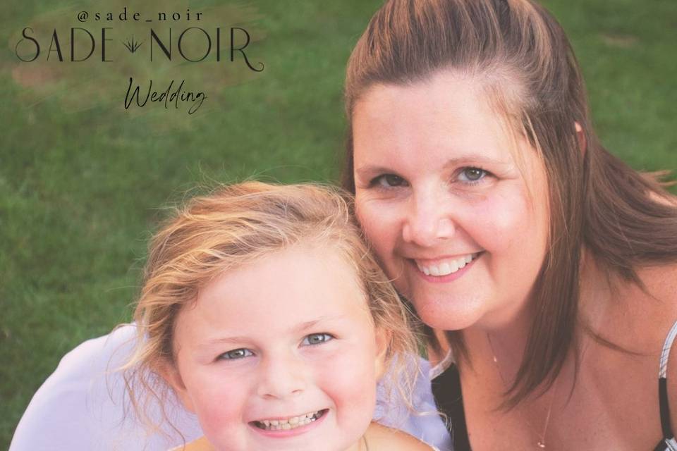 Bridesmaid and flower girl