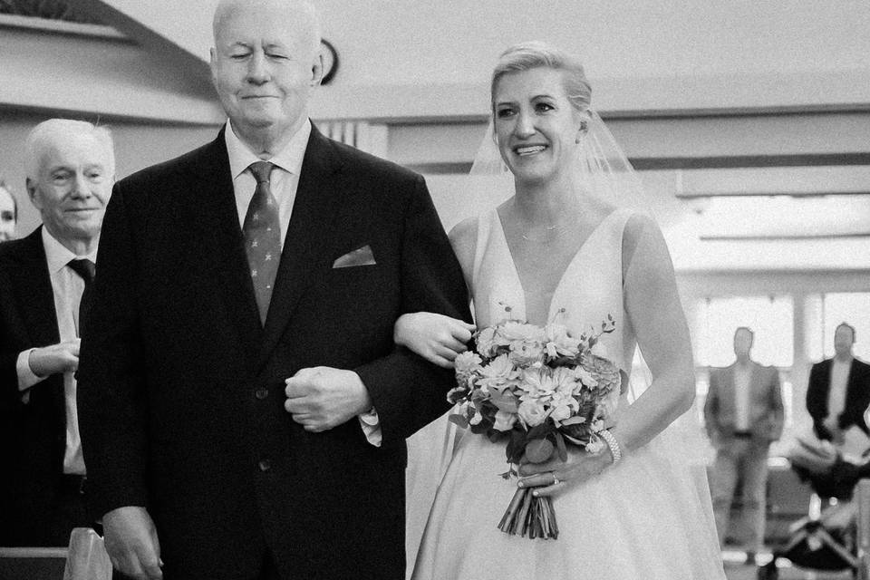 Walk down the Aisle B&W