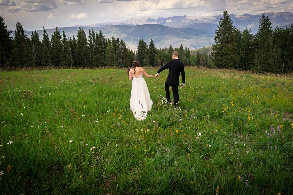 Walking off into the distance.
