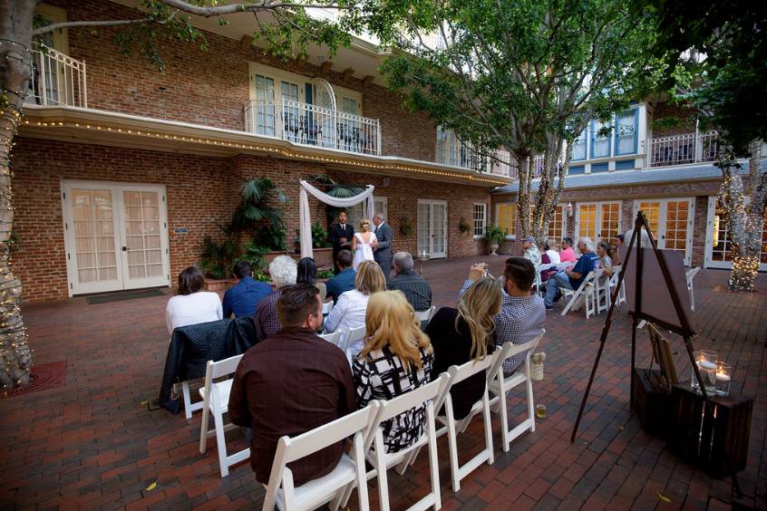 Officiating the wedding