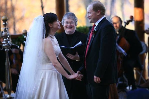 Couple exchanging vows