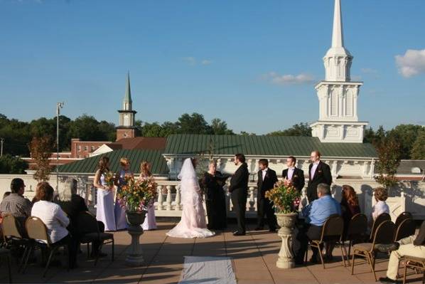 Couple exchanging vows