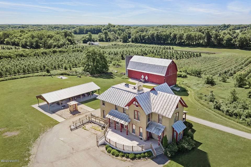 Aerial view of property