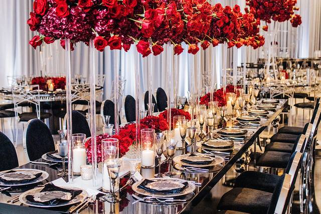 Red, Black and Sliver Wedding