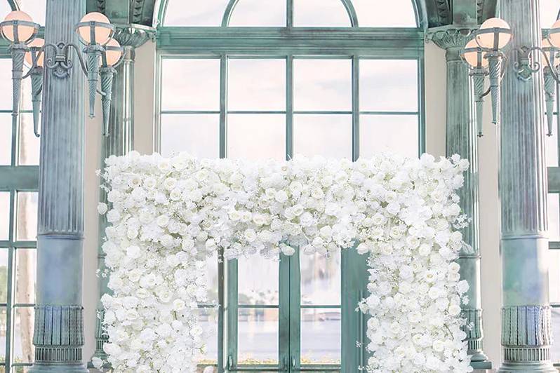 Rose wedding arch