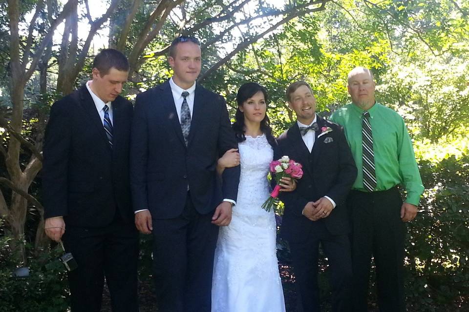 Couple with guests