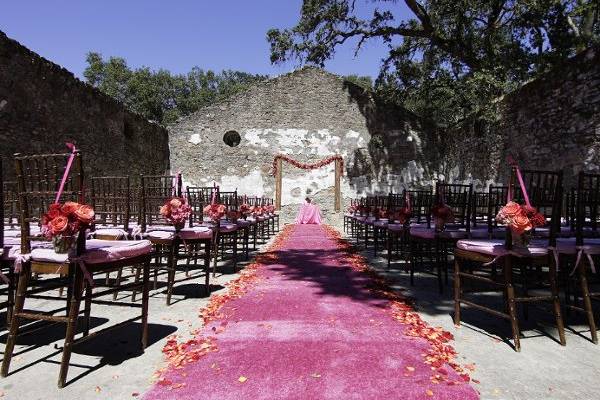 Outdoor wedding ceremony