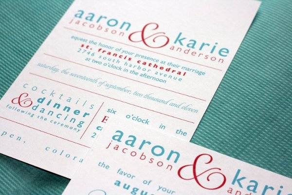 Modern Typography Wedding Invitation
