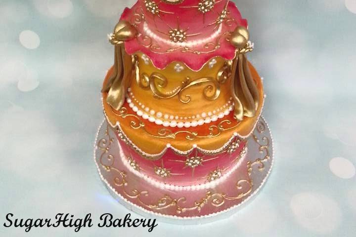 Extravagant Gold Cake