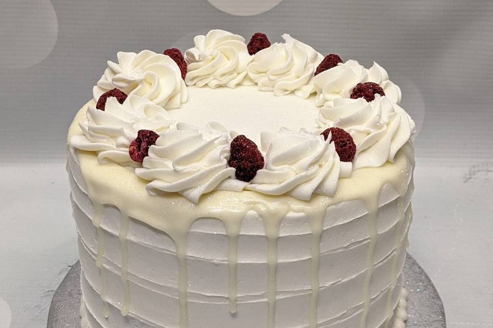 White with Raspberry Cake