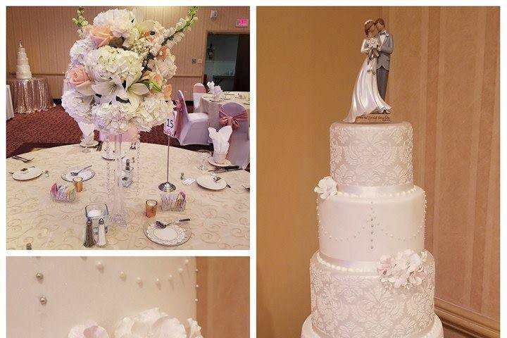 Damask Wedding Cake