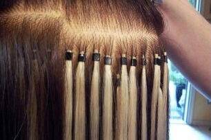 Dark blonde hair extension