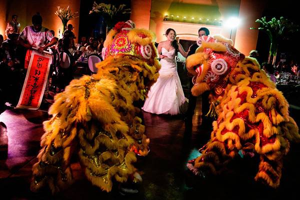 Chinese lion dance