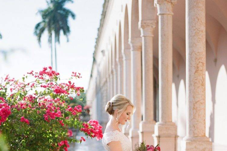 Bride with flowers