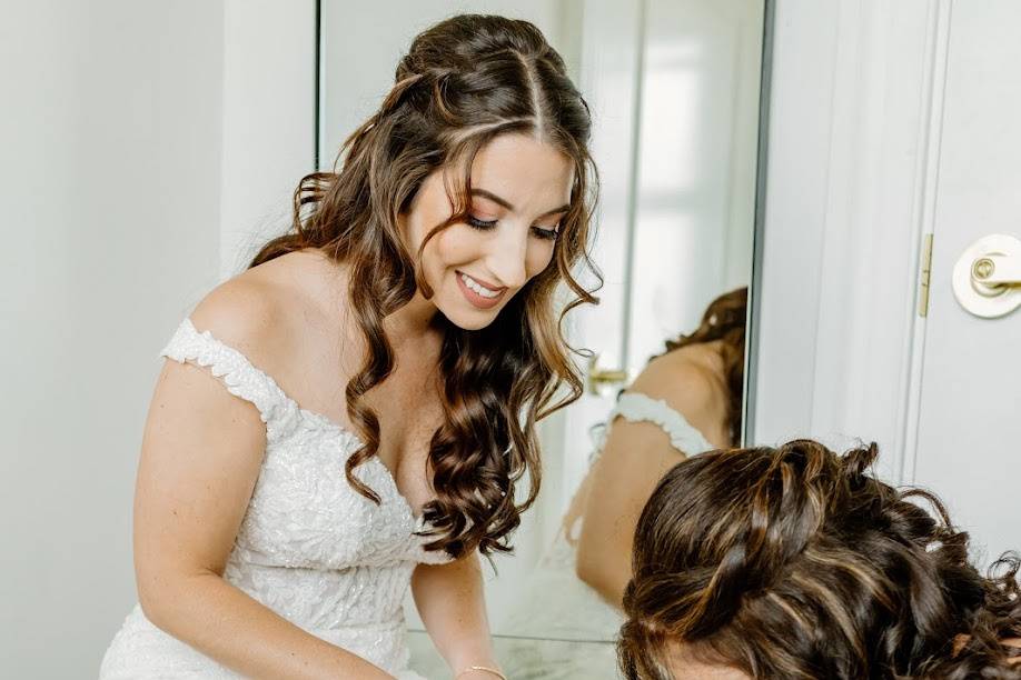 Bride and mother