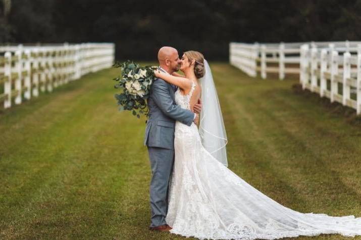 Newlyweds kissing | Concept Photography