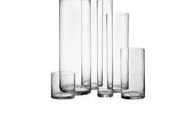 Cylinder Vases: Classic cylinder vases for floral arrangement, wedding centerpieces, and event decor. http://www.GlassVasesDepot.com.