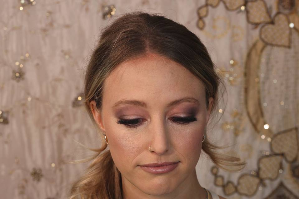 Blue Waves Bridal Hair Makeup