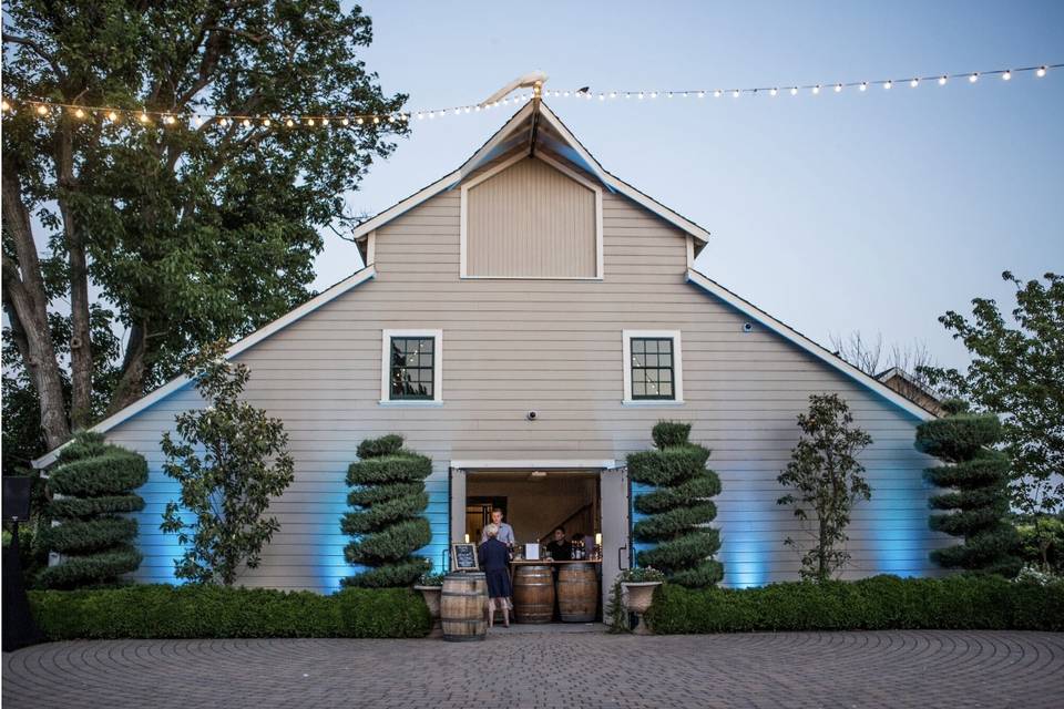All lit up at night