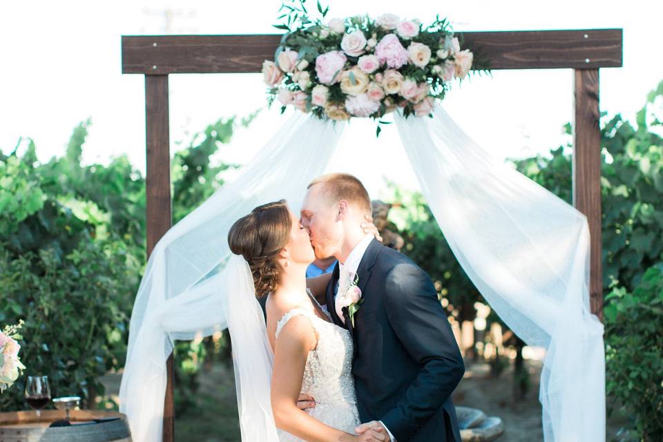 Their First Kiss as Mr. & Mrs.