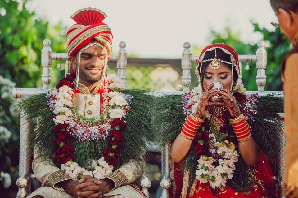Bride and Groom Hindu Ceremony