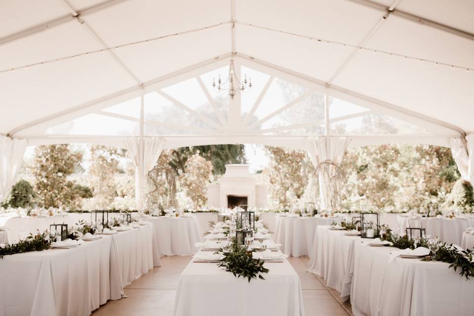 Reception tent