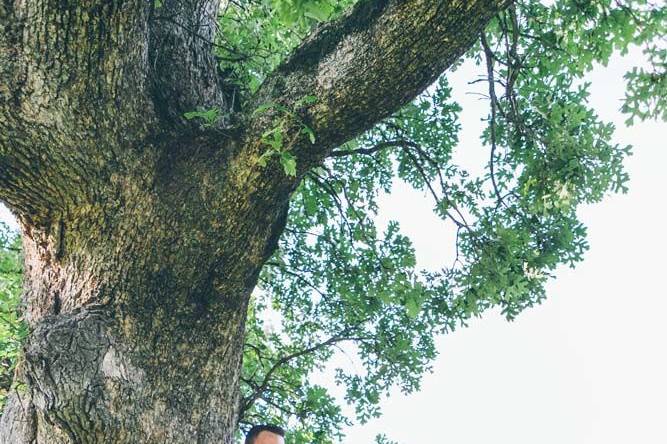 Couple by a tree