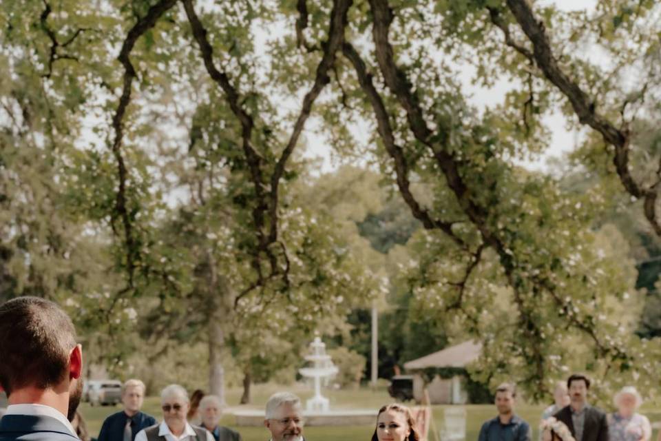 Walking down the isle