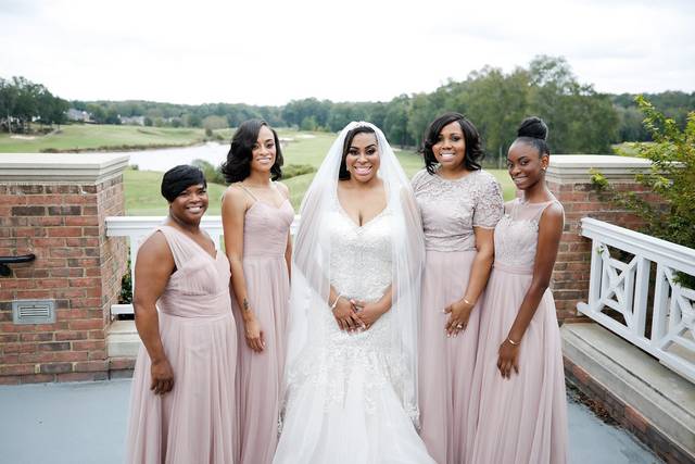 Bride and bridesmaids