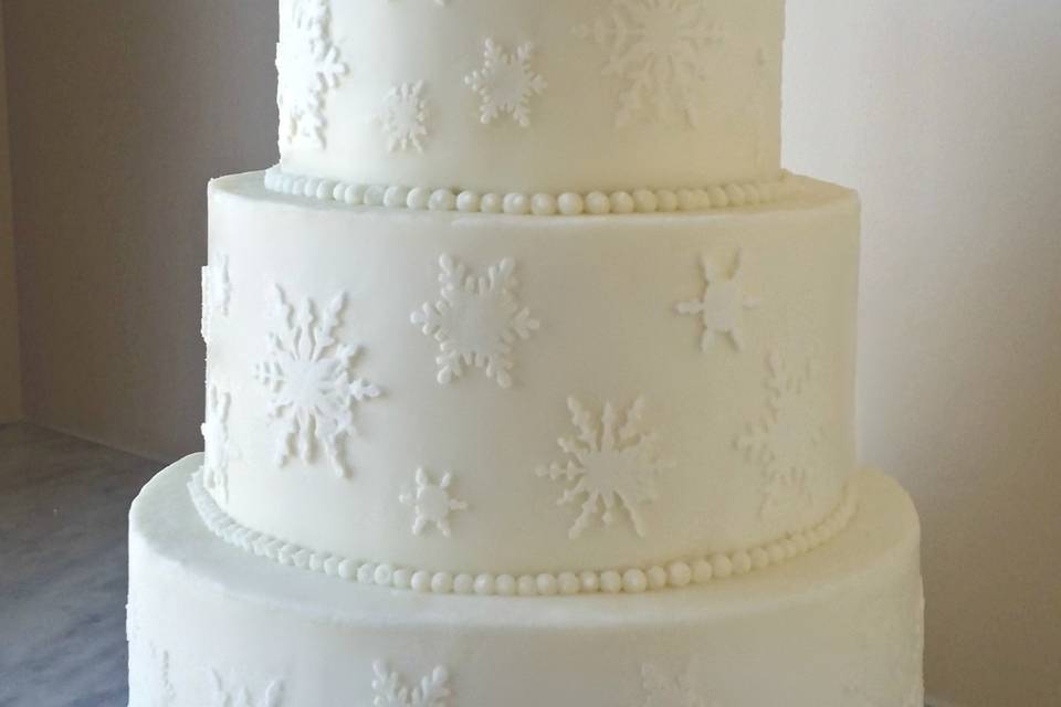 Snowflake Wedding Cake