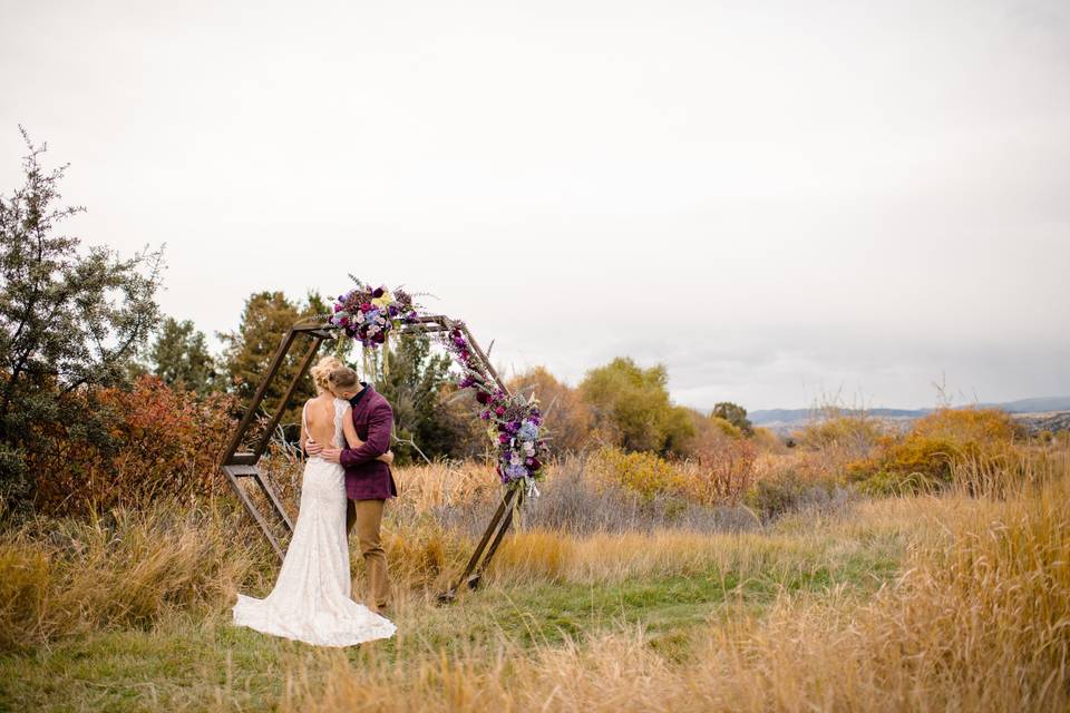 Outdoor ceremony site fall