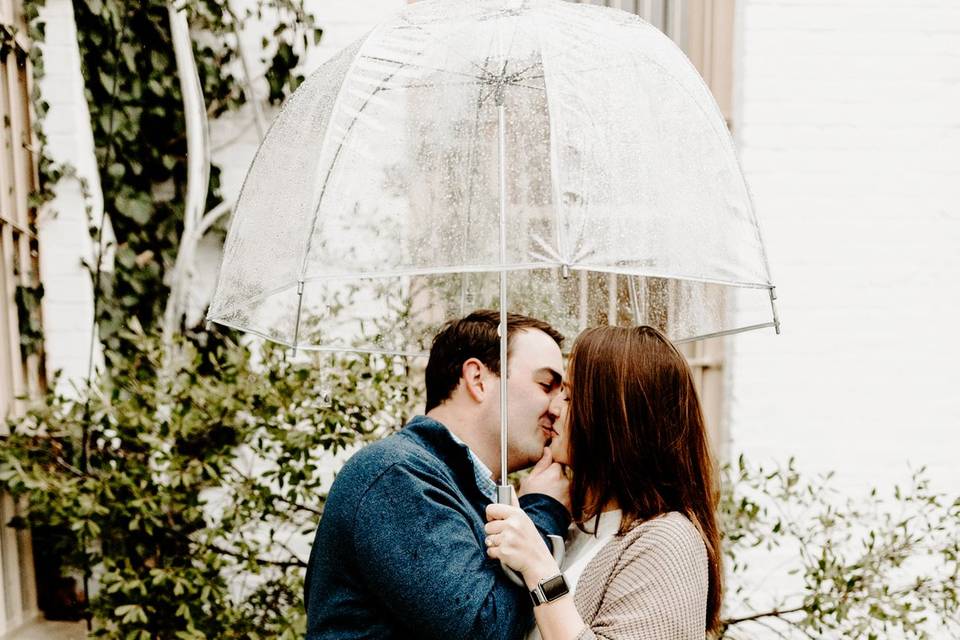 Rainy Engagement Session